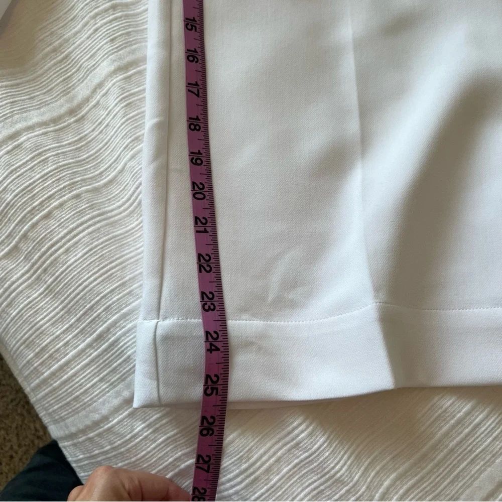 2/$30 Adrianna Papell Classic White Wide Leg Cropped Sailor Trouser Pants - Picture 14 of 16